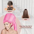 thumbnail image 1 of 1pc Portable Hair Drying Cap - Quick Drying, Styling, Curling, Bonnet PINK, 1 of 5