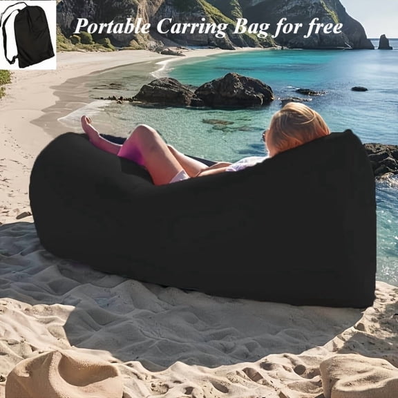 1pc Portable Inflatable Air Sofa Bed - Second Quick Inflate Outdoor Couch for Camping, Beach And Backyard, Waterproof Ultralight Lounge, 396Lbs Capacity for Adults/Family