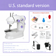 1pc Portable Mini Sewing Machine with Night Light & Complete Accessories: Electric Pedal, Needles & Threads