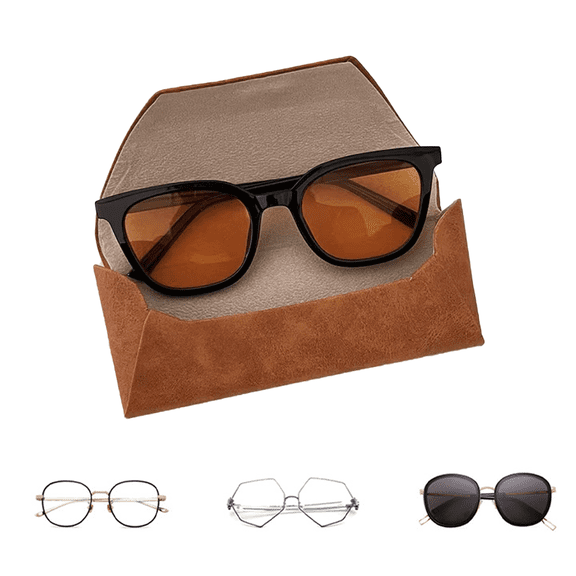 1pc Portable PU Leather Eyeglass Case, Waterproof Glasses Pouch Holder, Sunglasses Case with Closure, Glasses Sleeve, Eyewear Storage Bag for Travel, Vacation, Daily Use and Gifting