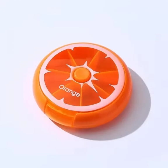 1pc Portable Pill Box Weekly Rotating Split Fruit Points Drug Carry With You Mini Medicine Boxs Medicine Travel Pillbox