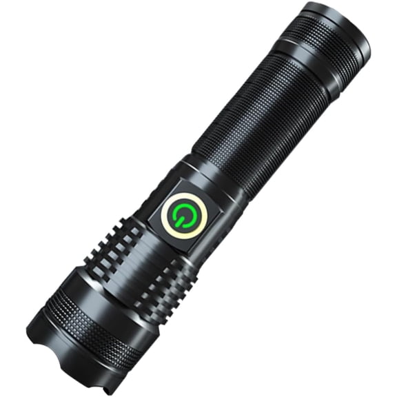 1pc Power Torch Aluminum Alloy Torch Outdoor Flashlight for Friends Portable Flashlight USB Charging Flashlight Portable Zoom Torch Camping Flashlight Zoom Flashlight