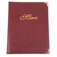 thumbnail image 1 of Red PU Restaurant Menu Book Durable Meal Price Folder with Design for Easy Updates 12.5x8.5 inches, 1 of 7