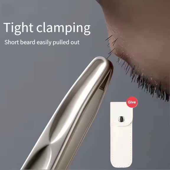 1pc Premium Round-Tip Tweezers, Smooth Grip Precision Pluckers for Short Hair, Eyebrow, Beard & Sideburn Grooming, Durable Beauty Tool for Men & Women