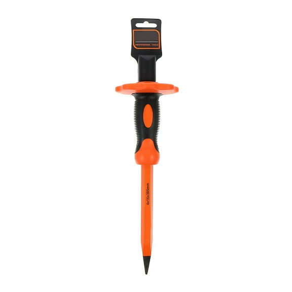 Stone Carving Chisel Orange Chromium Vanadium Steel Comfortable Grip for Drilling
