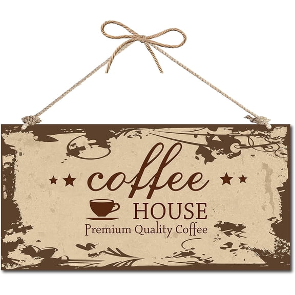 1pc Printed Wood Hanging Wall Decorations for Front Door Home Decoration with Jute Twine Rectangle with Word BurlyWood 30x15x0.5cm Rope: 40cm