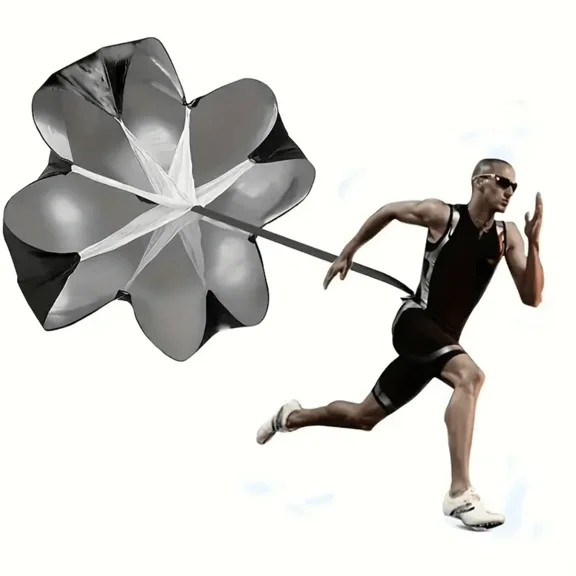 1pc Professional Resistance Training Parachute, Multi-Functional Speed Training Equipment, Durable Polyester Material, Enhance Core Strength And Agility, Maximize Your Athletic Advantage, Speed And