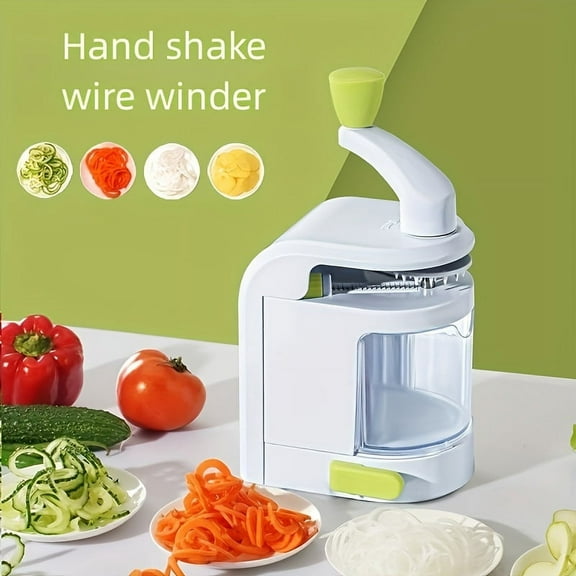 1pc, Professional Spiralizer Pro - Effortless Zucchini Noodle Maker with Strong ABS Base, Multifunctional Vegetable Slicer, Fruit Grater, and Kitchen Gadget for Healthy Meal Prep, Easy Cleaning,
