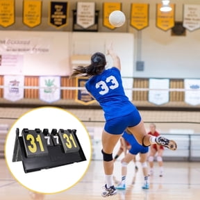 BESTYASH 1Pc 4 Digit Scoreboard with Stand Black Plastic Sports Score Flipper for Basketball Table Tennis