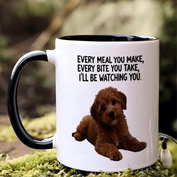 1pc Puppy Watching You Ceramic Coffee Mug 11oz Cute Dog Cup with Watching Eyes Hand Wash Only Drinkware Tea Cocoa Juice Dog Lovers at Home or Office U
