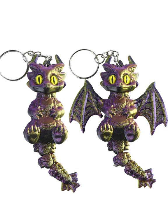1pc PurGB 3d Printed Dragon,articulated Demon Dragons Dragon Fidget Dragons Desktop Ornaments Simulation Model Figurines Statue Gifts