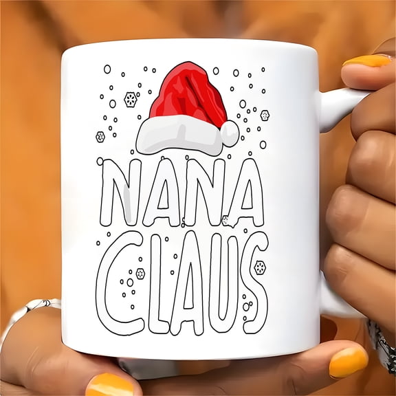 1pc Pure White Santa Hat Ceraz Coffee Mug - Perfect For All Seasons, Perfect Christmas And New Year Gift