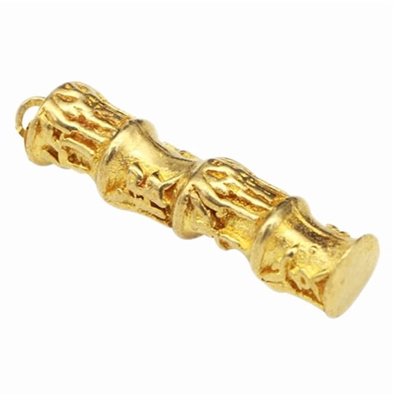 (1pc) Pure copper bamboo slub keychain pendant-primary color