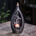 thumbnail image 1 of 1pc Purple Clay Backflow Incense Burner, Yoga Meditation & Relaxation Home Decor (Without Incense), 1 of 7
