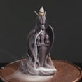 thumbnail image 1 of 1pc Purple Clay Dragon Backflow Incense Burner, Pterosaur Home Decor (Without Incense), 1 of 7