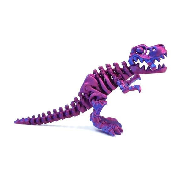 1pc Purple Size: 13cm 3D Printed Tyrannosaurus Rex Dinosaur Skeleton Dinosaur Egg Figurine Gift Craft