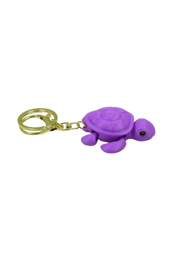 1pc Purple Size: 5*4*2cm 3D Printed Simulated Animal Keychain, Creative Backpack Pendant
