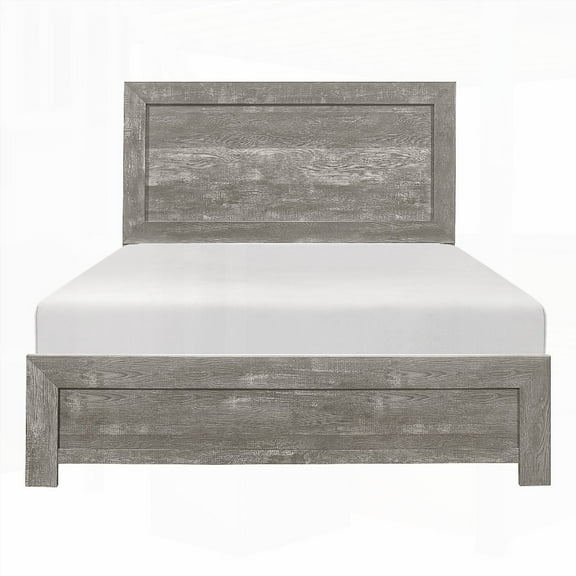Queen Size Metal Platform Bed Frame No Box Spring Gray for Main Bedroom