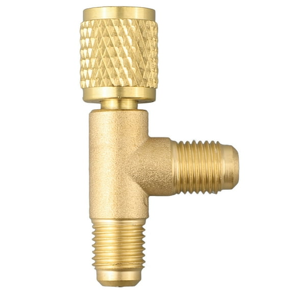 1pc Quick Connect Tee Adapter With 1/4\\\" SAE Brass Valve For R22 R12 R134 Adapter Home Appliances Air Conditioning Accessories