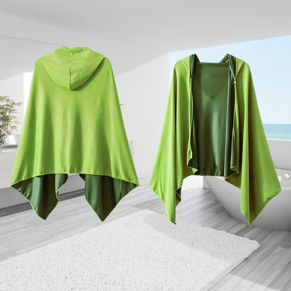 1pc Quick-Dry Cooling Hooded Bath Towel, for Bath, Outdoor Sports and Gym, Super Absorbent, Ideal for Swimming, Diving, Golf, Cycling, Fishing.