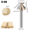 thumbnail image 1 of 1pc R8 Arcs Bending Integrated Router Bit Gold Router Bit For Woodworking Milling Cutter Seamless Router Integrated Drill Bit, 1 of 8