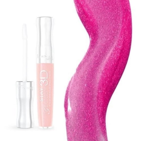 1pc RIMMEL LONDON Stay Glossy 3D Lip Gloss - Candy Floss by Rimmel