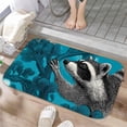 thumbnail image 1 of 1pc Raccoon Absorbent Non-Slip Bathroom Thickened Flannel Rug Decor,Soft,Quick Drying,Suitable For Indoor/outdoor Use,Bathrooms,Bedrooms,Kitchens,Terrace,Laundry Rooms,16"x24", 1 of 9