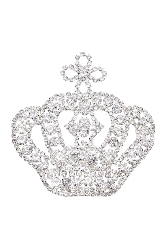 1pc Rack Plating Brass Big Pendants with Rhinestone Silver 72x70x4.5mm