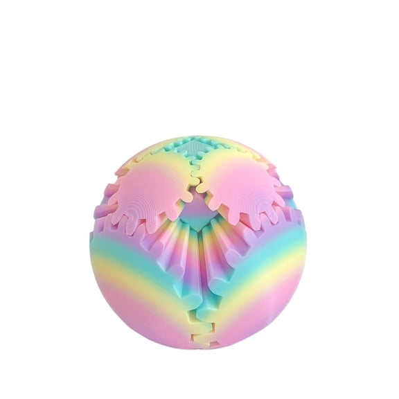 1pc Rainbow Colors Size: 8cm 3D Printed Gear Balls, Hot-selling Stress Relief Balls, Rotating Balls, Infinitely Movable Fingertip Rubik's Cube Balls