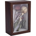 thumbnail image 1 of 1pc Rectangle Wood Photo Frame Stand with Acrylic Window for Dried Flower Coconut Brown 115x65x164mm, 1 of 8