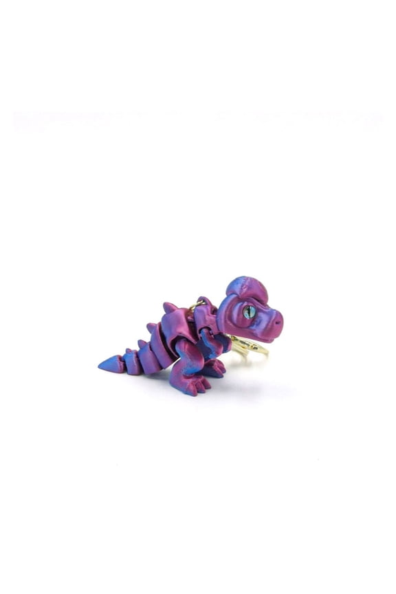 1pc Red Blue With Shell Size: 10*6*4cm 3D Printed Jurassic Dinosaur Shell-Breaking Dragon Keychain, Realistic Small Dinosaur Ornament Pendant