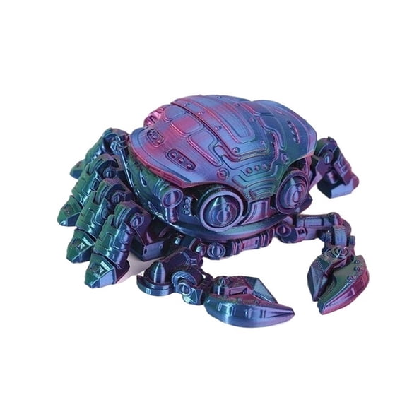 1pc Red Blue-green Size: 10*10*5cm 3D Printed Cyber Crab Articulated Joint Model