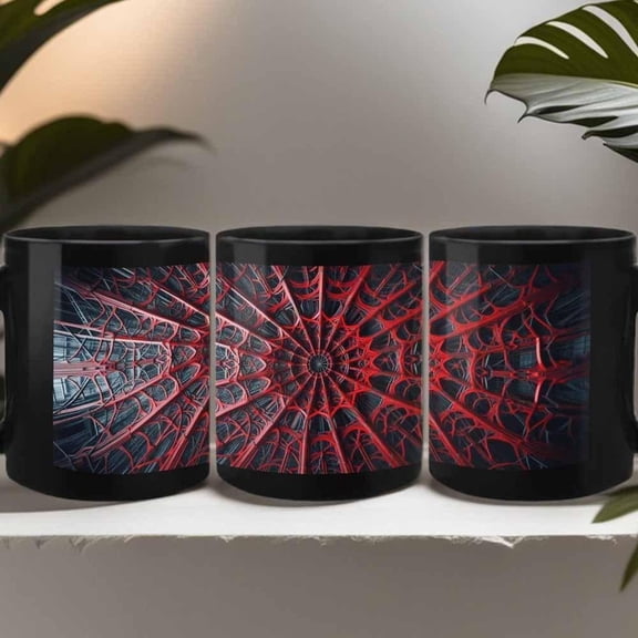 1pc Red Geometric Architecture Art Mug Modern Structural Design Ceramic Cup Architects Industrial Art Enthusiasts and Design Week Celebrations Office