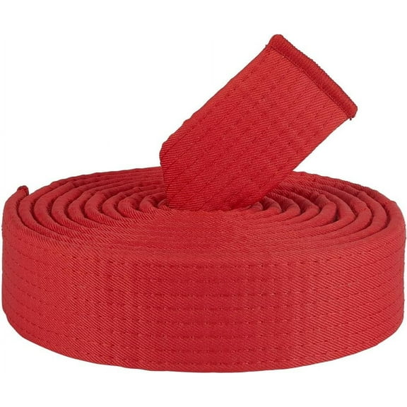 1pc Red Jiu Jitsu Belt Polyester Martial Arts Belt Judo Karate TKD Aikido Uniform Ranking Belt Long Soft Universal Fit Belts Taekwondo for Perfomance Accessories Sports Training Equipment 9.2ft