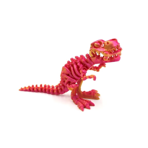 1pc Red Size: 13cm 3D Printed Tyrannosaurus Rex Dinosaur Skeleton Dinosaur Egg Figurine Gift Craft