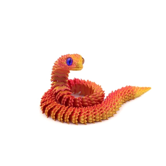 1pc Red Size: 30*5*5cm 3D Printed Viper Jointed Snake - A Great Gift.