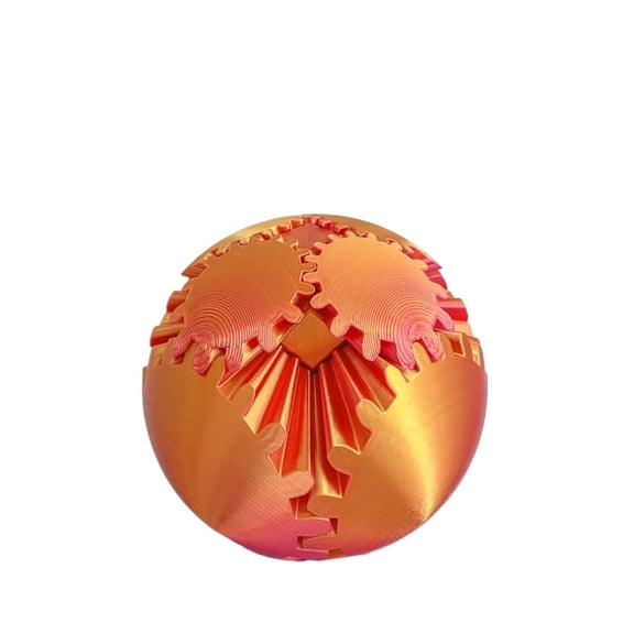1pc Red Size: 8cm 3D Printed Gear Balls, Hot-selling Stress Relief Balls, Rotating Balls, Infinitely Movable Fingertip Rubik's Cube Balls