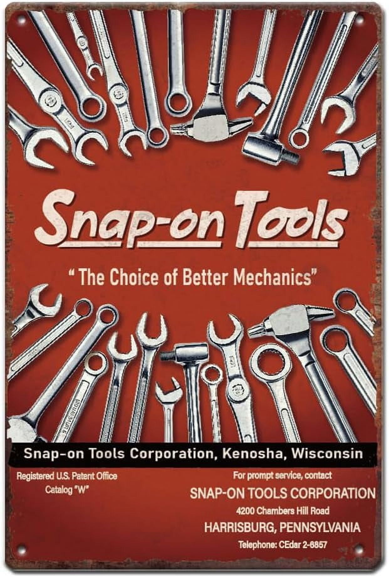 1pc Repair Tools Metal Tin Sign Vintage Snap-on Tools Poster Retro