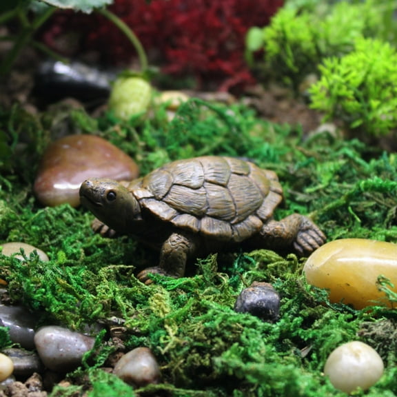 1pc Resin Cute Simulated Turtle,Miniature Figurine Status, Micro Landscape Decorations