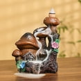 thumbnail image 1 of 1pc Resin Mushroom House Backflow Incense Burner, Home & Office Aromatherapy Decor (Without Incense), 1 of 6