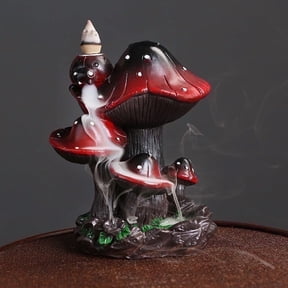 1pc, Resin Mushroom Waterfall Backflow Incense Burner Creative Waterfall Backflow Incense Burner Censer (Without Incense