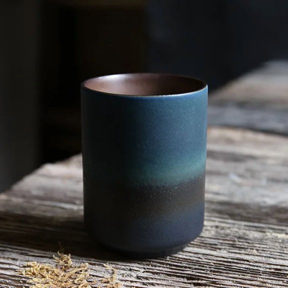 1pc Restaurant Kiln Coffee Cup 200ML Japanese Tea Cup High Temperature Resistant Ceramic Retro Style  Gradient Mug Drinkware