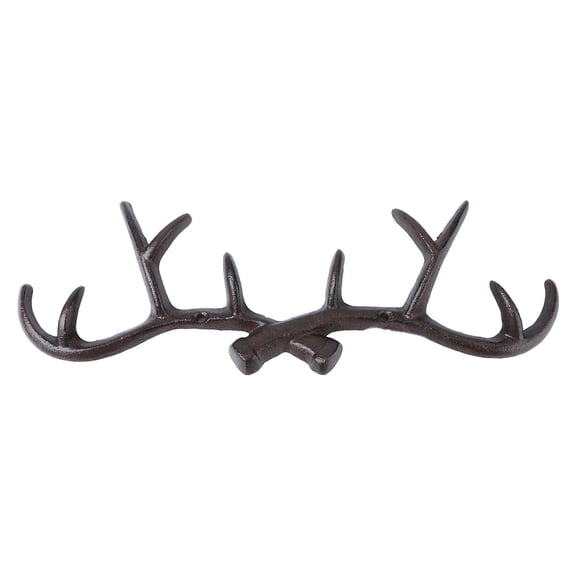 1pc Retro Antler Clothing Hook Wall Hanging Coat Rack Creative Iron Wall Hook