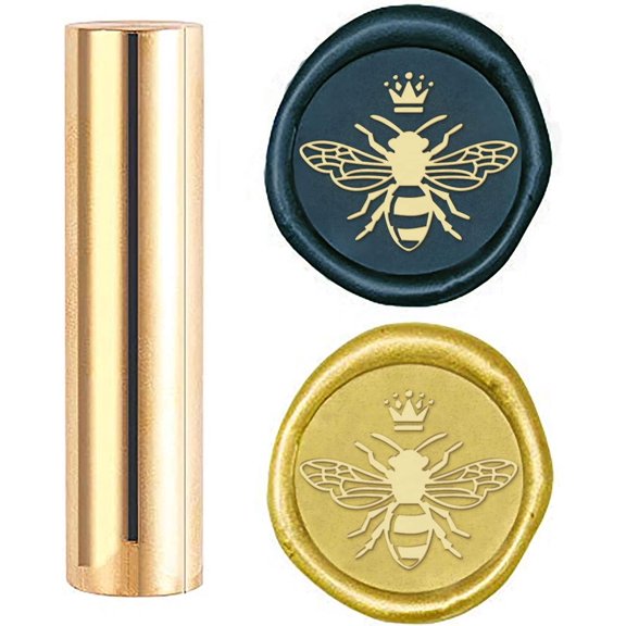 1pc Retro Brass Stamp Sealing Wax Fire Lacquer for DIY Scrapbooking Handmade DIY Pattern Bees Pattern 60x15mm