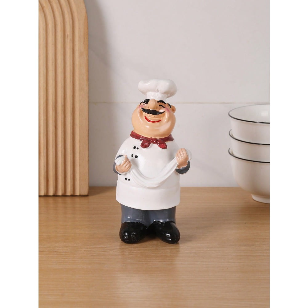 1pc Retro European Style Resin Pastry Chef Decor, Home/Hotel/Restaurant