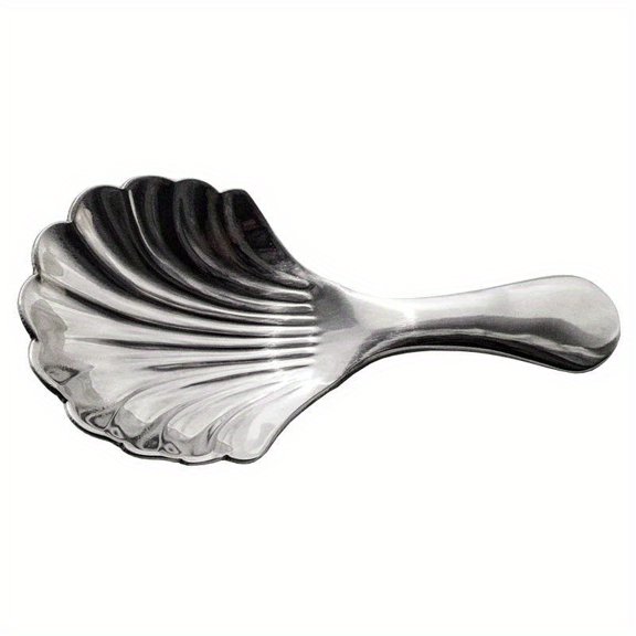 1pc Retro Shell Design Stainless Steel Teaspoon, Perfect for Measuring Loose Leaf Tea & Matcha British Black Tea Scoop Kitchen Essential