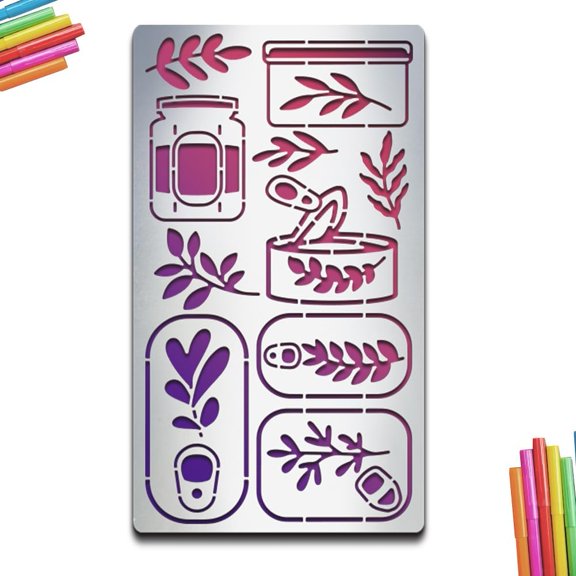 1pc Retro Stainless Steel Metal Cutting Dies Stencils for DIY Scrapbooking/ Decorative Embossing DIY Paper Card Matte Leaf Pattern 177x101x0.5mm