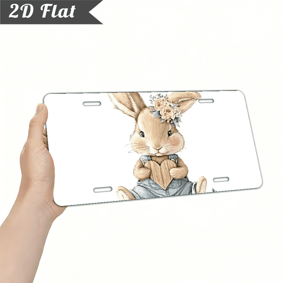 1pc, Retro Style Aluminum Decorative License Plate, 12x6 inch, Fun And Novel License Plate, Valentines Day Gift, Easter Decor, St. Patricks Decoration.