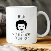 1pc, Retro Tea Cup, Hello Is It Tea You're Looking For Funny Mug, Funny Lionel Richie Tea Mug, Funny Coffee Mug, Ceramic Mug, Double-sided Design, Novelty Gift, Drinkware, Home Decor
