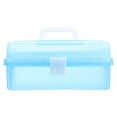 thumbnail image 1 of CATIEBYE 1Pc Blue Plastic 3 Layer Portable Storage Box Tool Case for Home Organization, 1 of 6